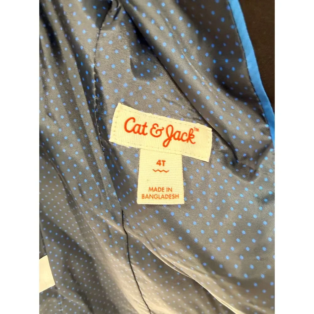 Cat & Jack Boys Black Blazer Size 4T Suit Jacket Formal Dress NWT